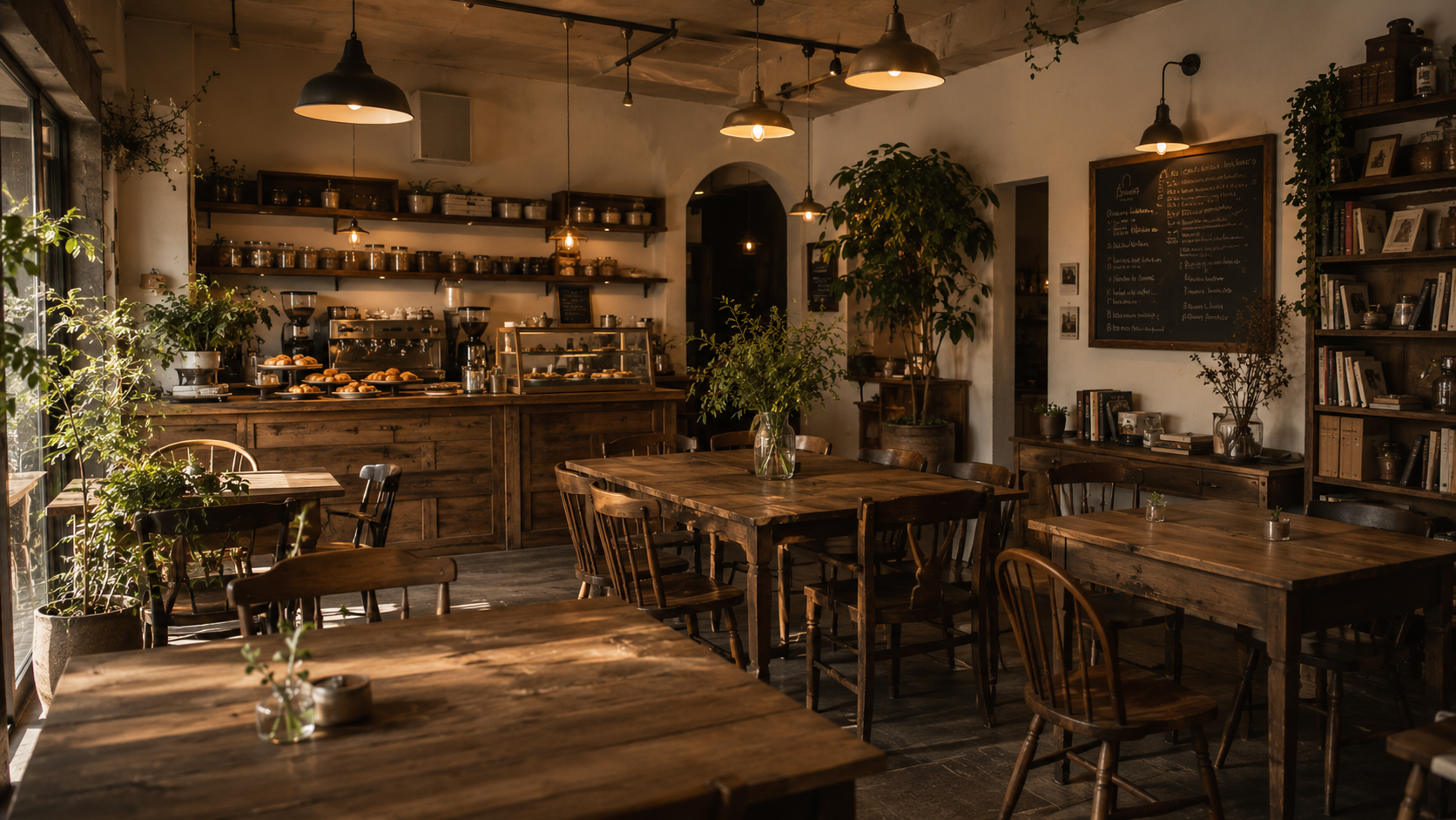 Morning Bloom Café 店内全景
